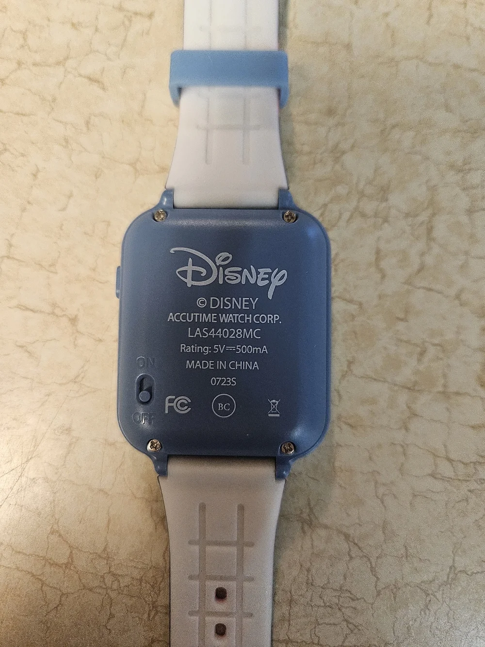 Disney Blue Kids Smartwatch with Floral and Character Silicone Band